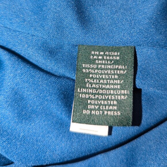 LAUREN Ralph Lauren | Off-the-Shoulder Velvet Dress Deep Teal Blue | Size 2 - Picture 16 of 16